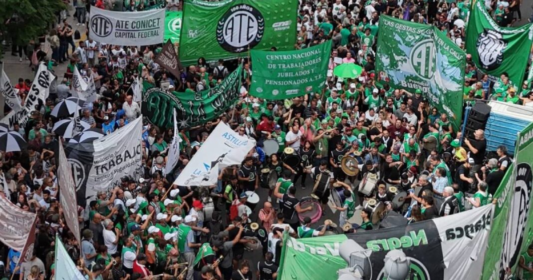 ATE convoca a paro nacional de 36 horas el 9 y 10 de abril