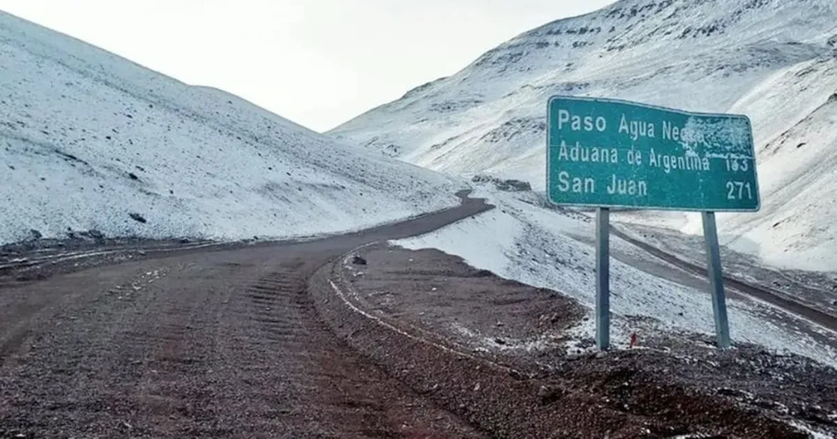 Gobierno informa el cierre preventivo del Paso de Agua Negra