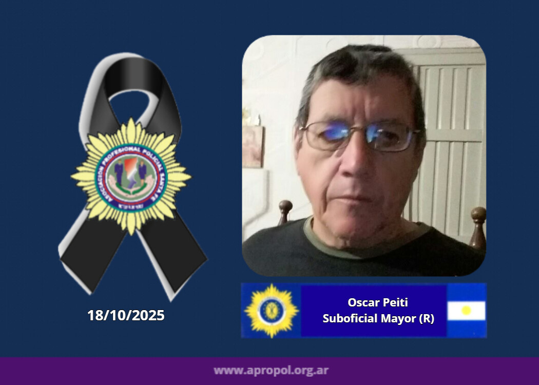 Rosario: falleció el Suboficial Mayor (R) Oscar «El Ciego» Peiti