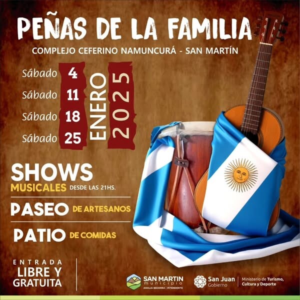 Vuelven las multitudinarias peñas de la familia en San Martin.