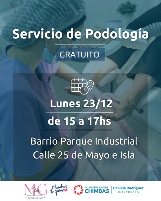 El municipio de Chimbas ofrece el servicio de podologia gratuito para sus vecinos la proxima semana