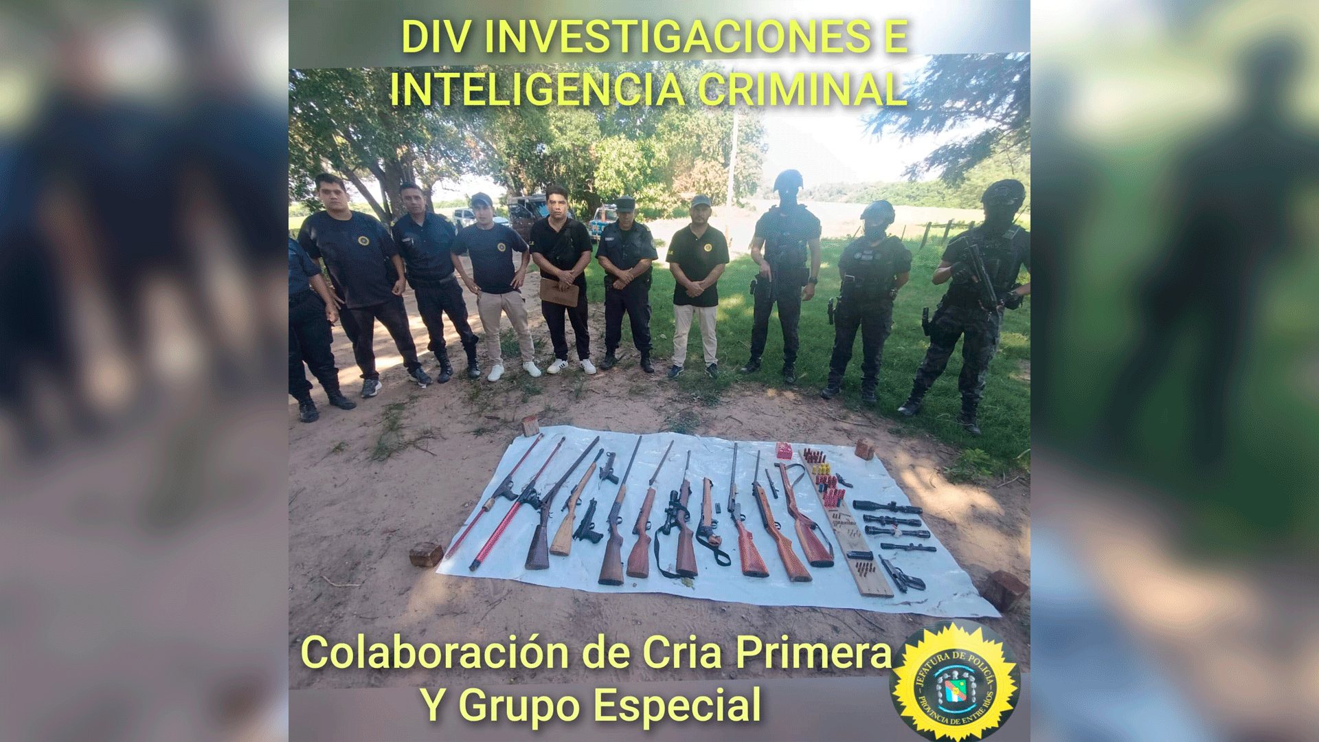 La paz: detuvieron a un hombre y secuestraron varias armas en un campo