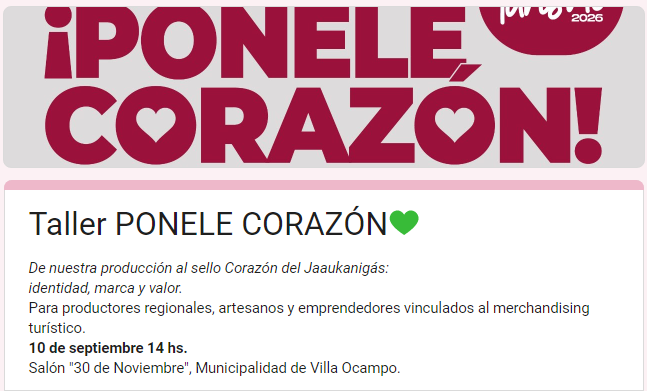 Villa Ocampo Impulsa El Taller “¡Ponele Corazón!” Para Fortalecer La Identidad Regional Del Jaaukanigás