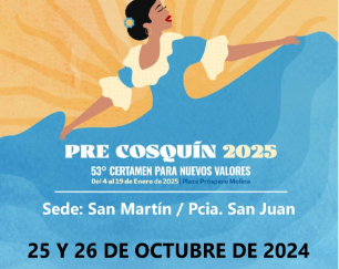 SAN MARTÍN: te invita a participar al Pre Cosquín 2025
