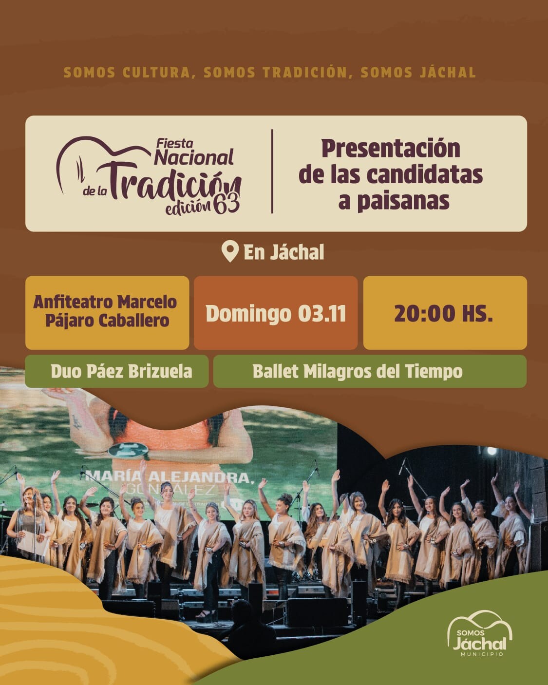 JÁCHAL: la invitación para este fin de semana, y conocer las candidatas a Paisana Nacional de La Tradición 2024