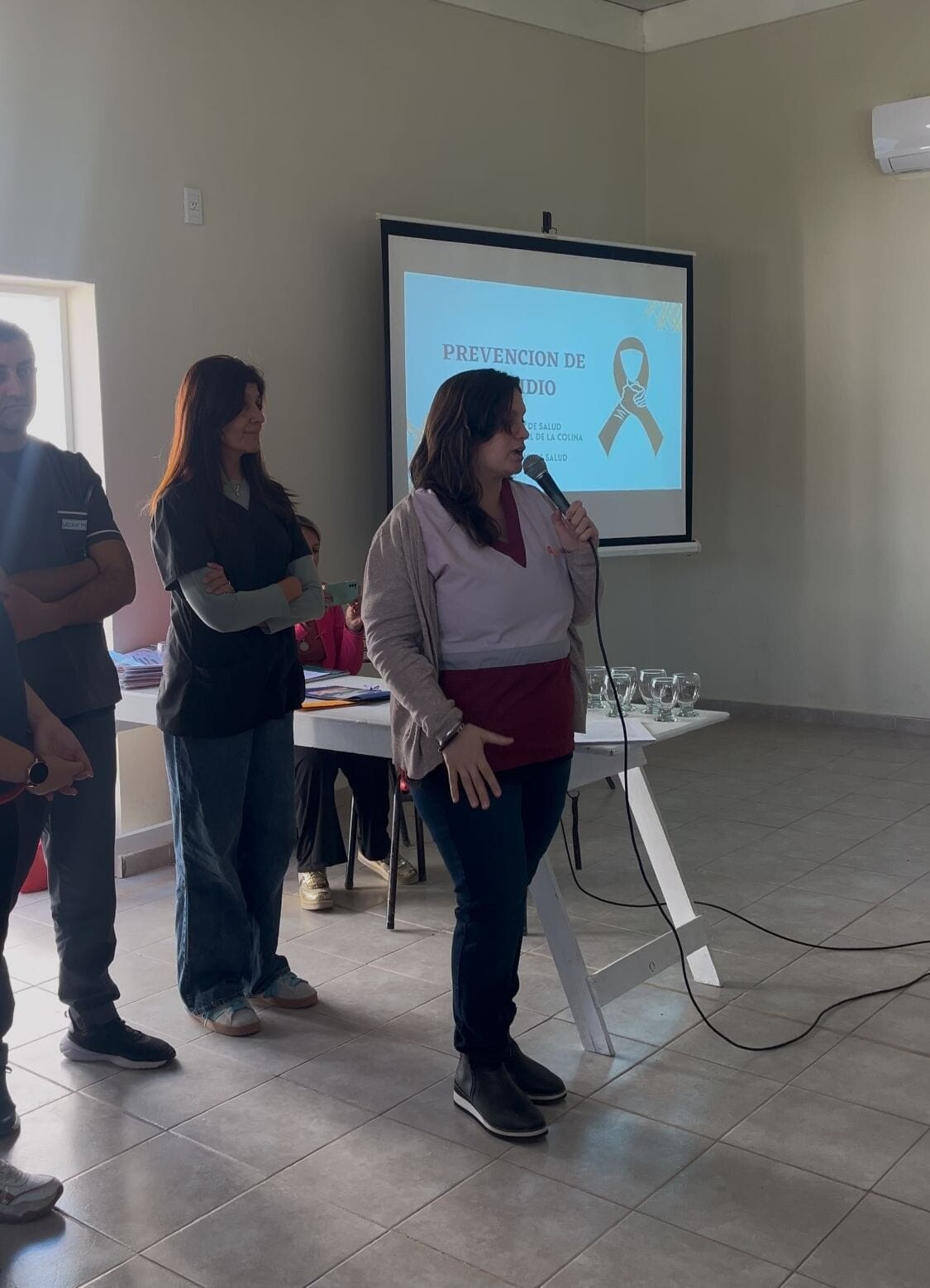 En 9 de Julio se llevó a cabo una charla sobre Prevención Comunitaria del Suicidio, dictada por profesionales del Centro de Salud Arturo Cabral de la Colina, la Comisión Provincial de Suicidio y   organizada por el Área de Acción Social junto al Equipo Técnico de Género .