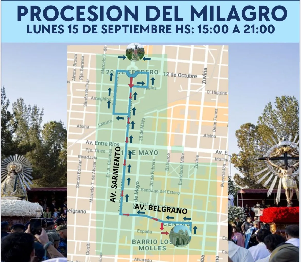 procesion-milagro-1.webp Megaoperativo de tránsito por la procesión del Señor y Virgen del Milagro en Salta