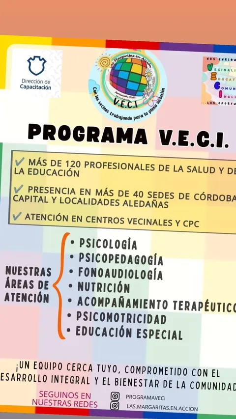 Villa Allende fortalece el Programa VECI con atención terapéutica gratuita Villa Allende fortalece el Programa VECI con atención terapéutica gratuita