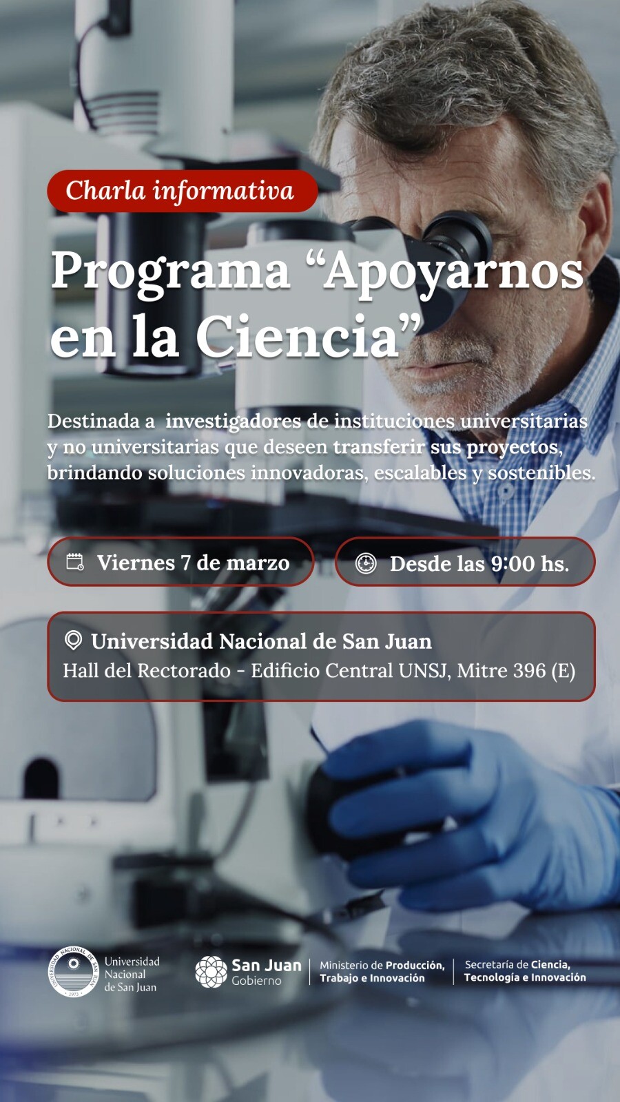 “Apoyarnos en la ciencia”: charla informativa sobre el programa