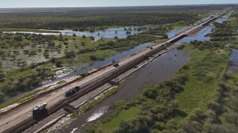 Provincia avanza con obras para repavimentar el puente sobre el Río Salado en la Ruta 39