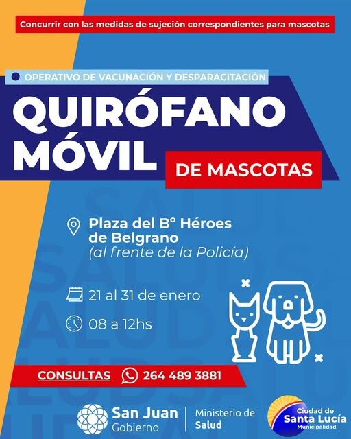 SANTA LUCÍA: quirófano para mascotas en el Departamento