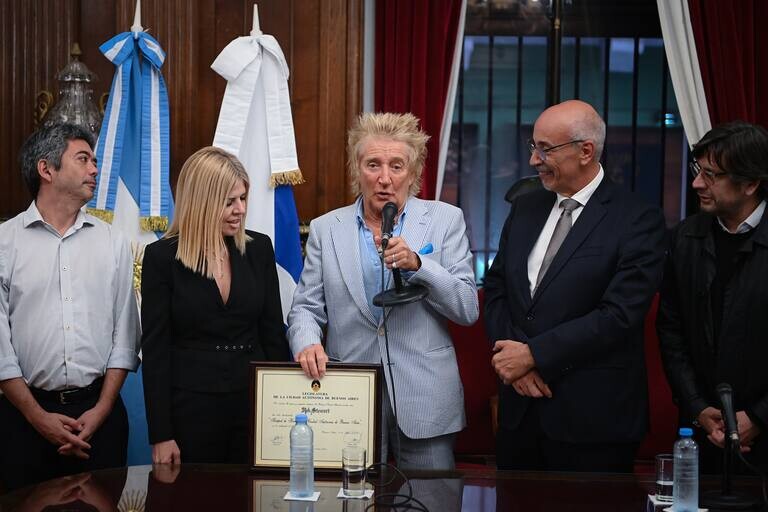 Rod Stewart fue declarado Huésped de Honor por la Legislatura porteña