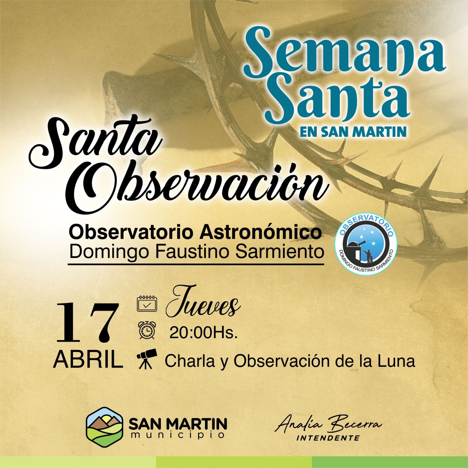 SAN MARTÍN: te espera en Semana Santa