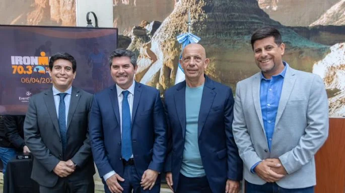 El gobernador Marcelo Orrego desde  Buenos Aires anuncio que San Juan sera  sede del Ironman 70.3