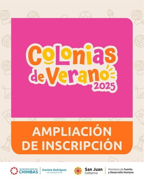 El municipio de Chimbas continua con las inscripciones para las Colonias de Verano 2025