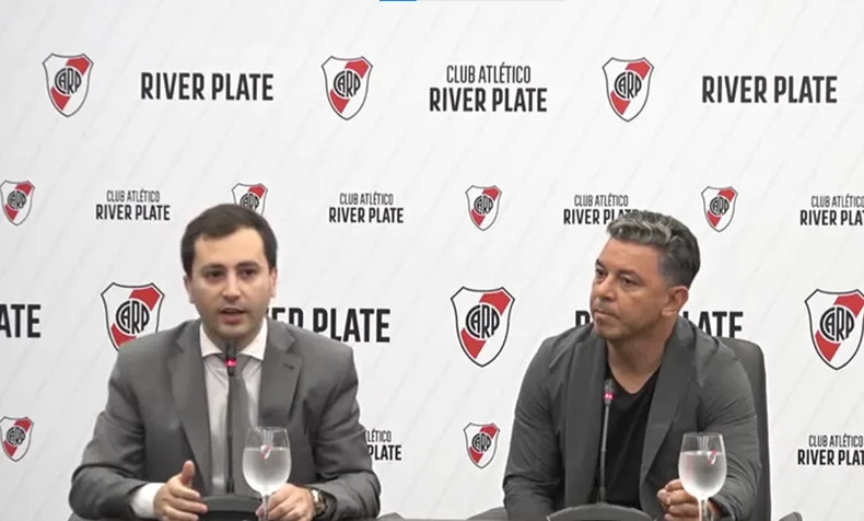 stefano-di-carlo-y-marcelo-gallardo.webp Stefano Di Carlo anunció la renovación del contrato de Marcelo Gallardo hasta diciembre de 2026: «Él siempre es lo mejor para River»