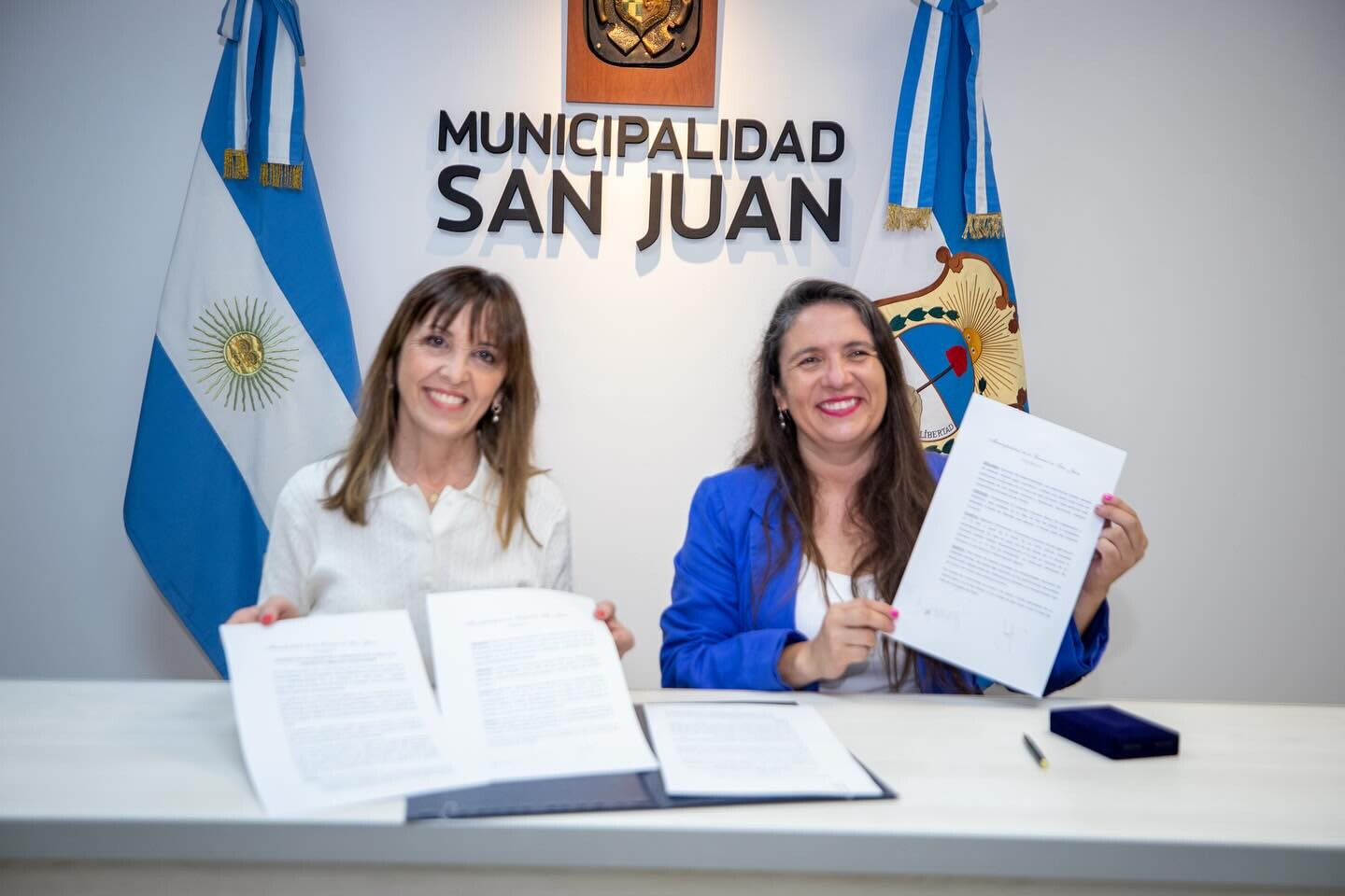 El municipio de la ciudad de San Juan firmo  un convenio binacional que une historia, educación y turismo con la Comuna de Calle Larga de Chile  en el marco del Proyecto “Camino de la Educación”