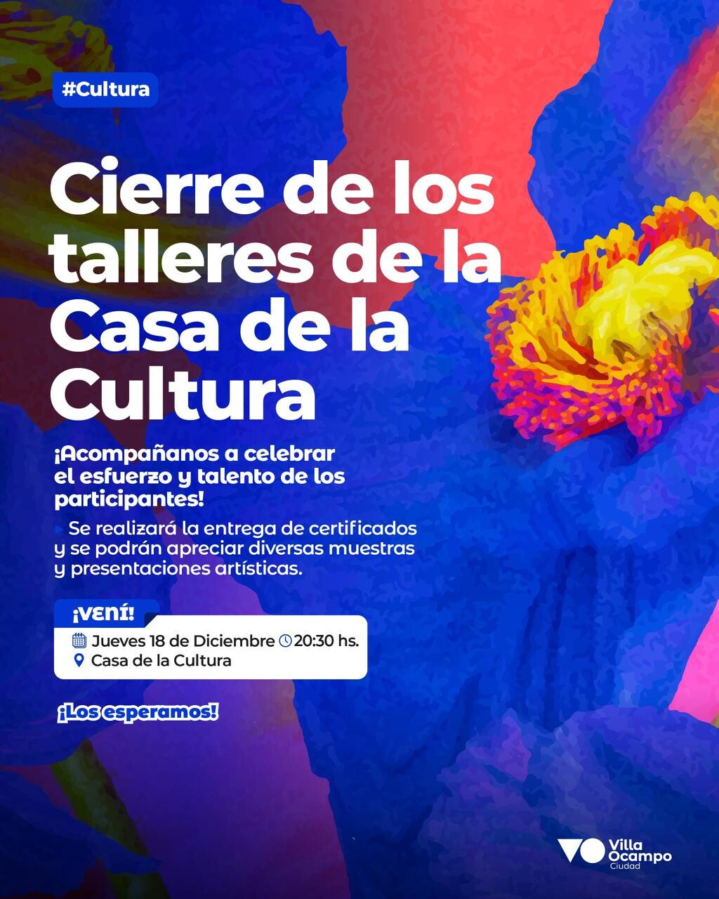 talleres.jpeg VILLA OCAMPO: Cierre de los Talleres de la Casa de La Cultura