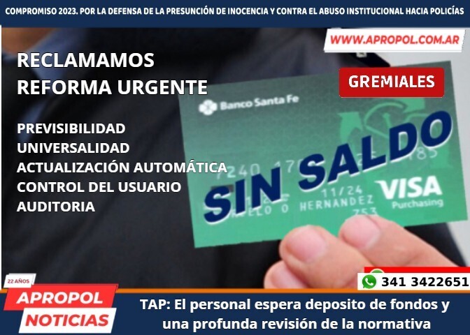tap-no.jpg TAP: Policías esperan ansiosos la «VigiCard» y reformas profundas al sistema