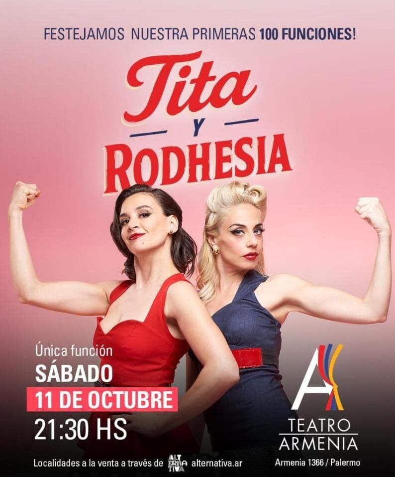 “Tita & Rodhesia” celebra sus 100 funciones en el Teatro Armenia