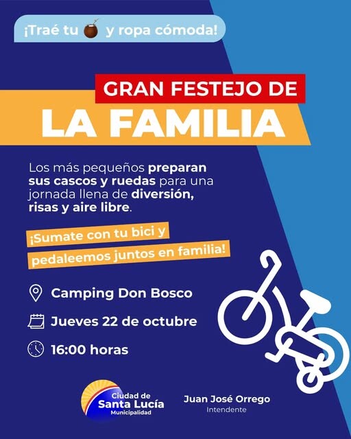 SANTA LUCÍA y su tradicional Bicicleteada Familiar