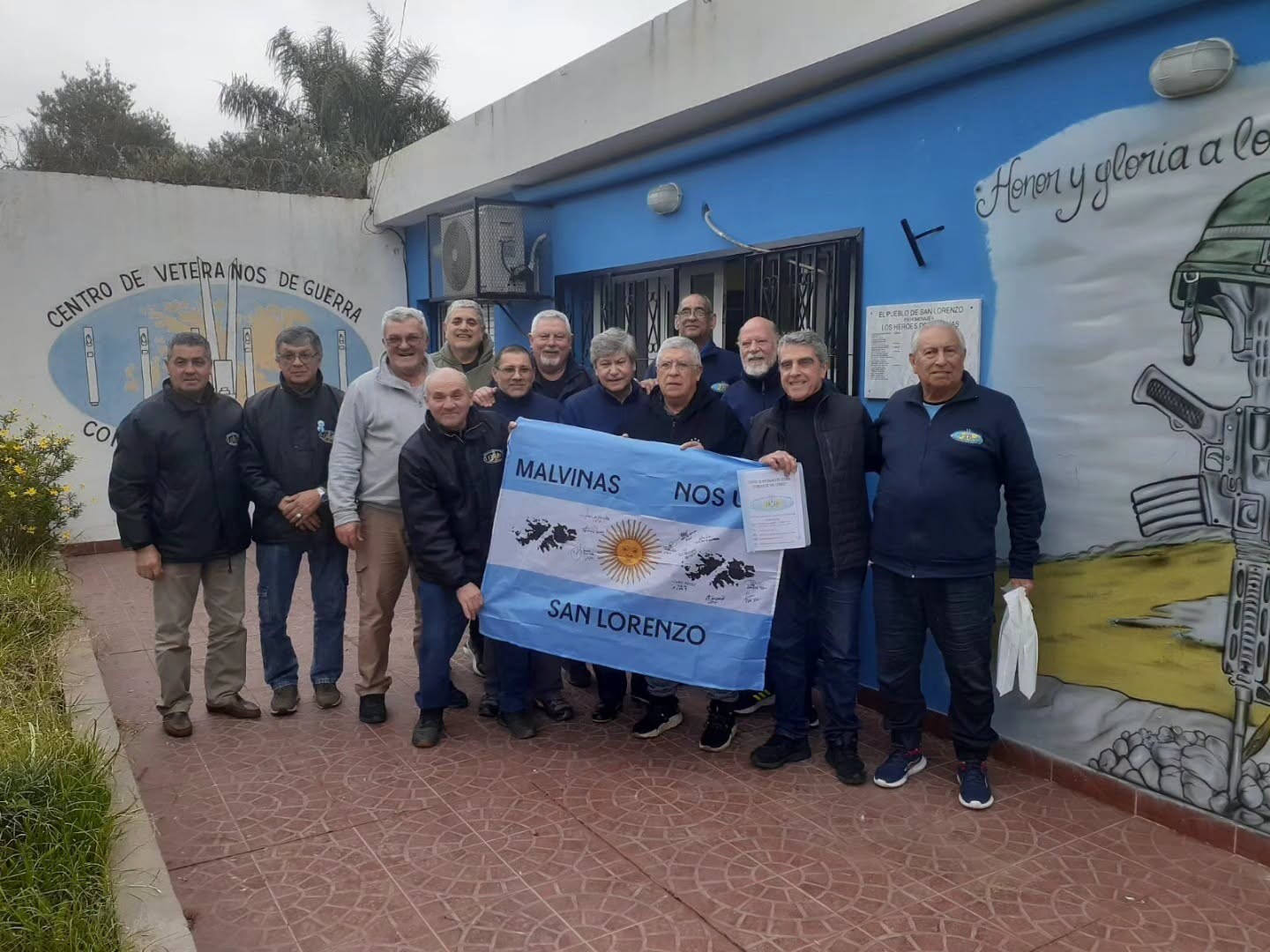 Traferri se reunió con los Veteranos de Malvinas de San Lorenzo