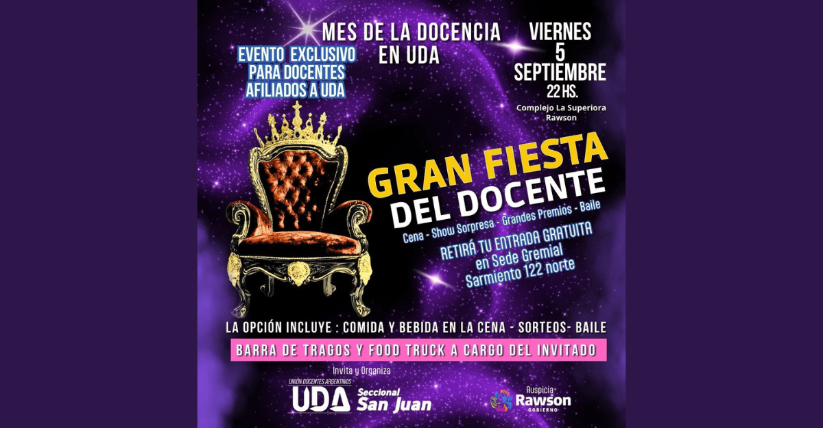 Gran Fiesta Docente: UDA San Juan celebra el Mes de la Docencia en La Superiora, Rawson