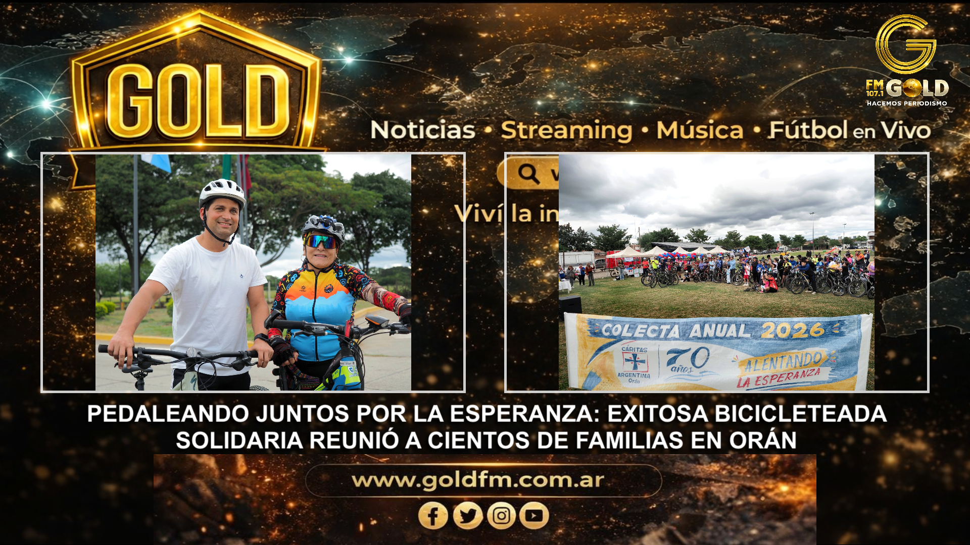 PEDALEANDO JUNTOS POR LA ESPERANZA: EXITOSA BICICLETEADA SOLIDARIA REUNIÓ A CIENTOS DE FAMILIAS EN ORÁN