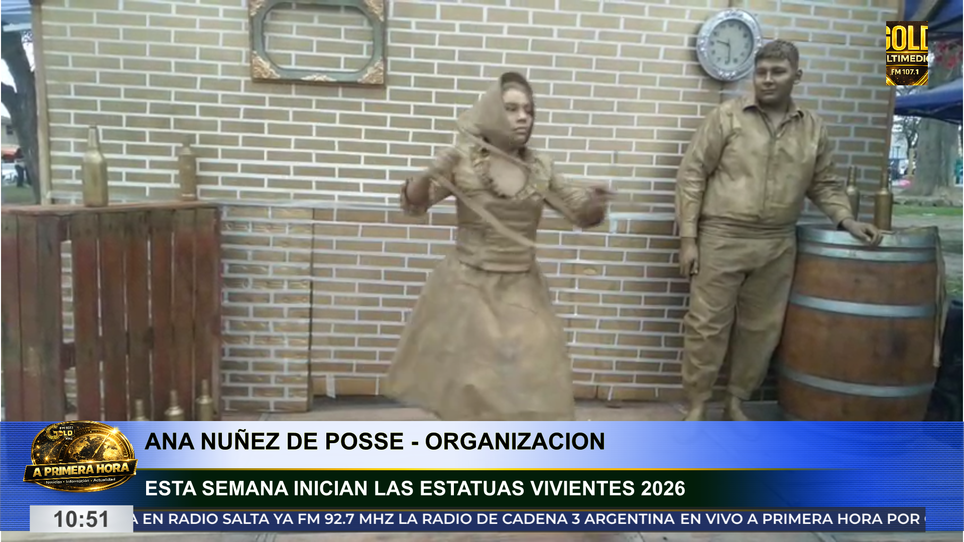 Vuelven las estatuas vivientes a orán: tres días de arte y talento joven en la plaza san martín
