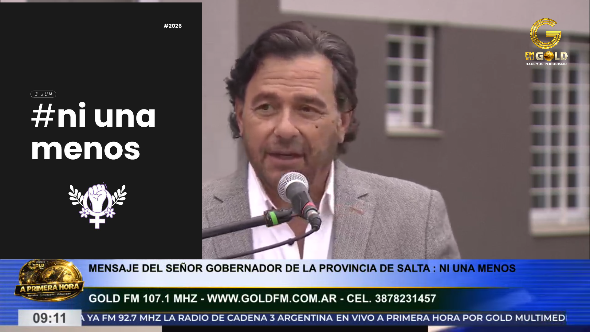 NI UNA MENOS: GUSTAVO SÁENZ RENOVÓ SU COMPROMISO CONTRA LA VIOLENCIA DE GÉNERO EN SALTA