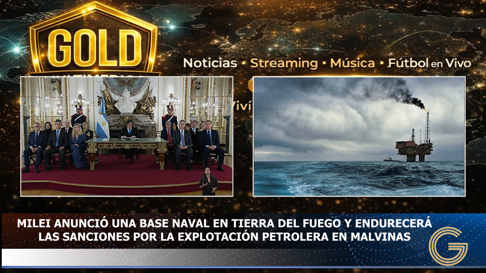 Milei anunció una base naval en tierra del fuego y nuevas sanciones por la explotación petrolera en malvinas