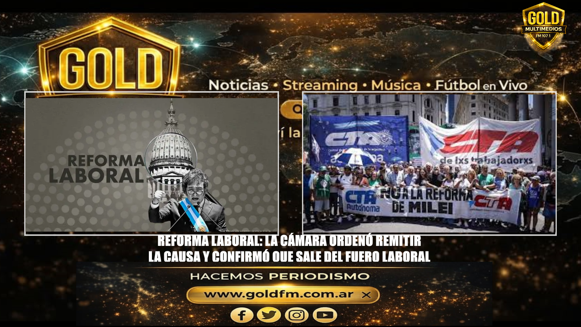REFORMA LABORAL: LA CÁMARA ORDENÓ REMITIR LA CAUSA Y CONFIRMÓ QUE SALE DEL FUERO LABORAL