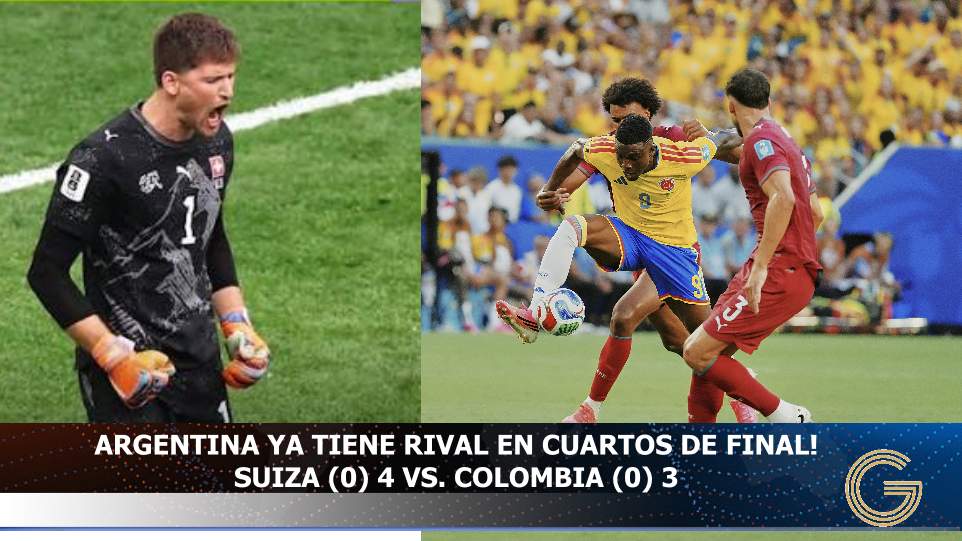 Suiza eliminó a colombia y ahora enfrentará al único seleccionado sudamericano que sigue en carrera: argentina