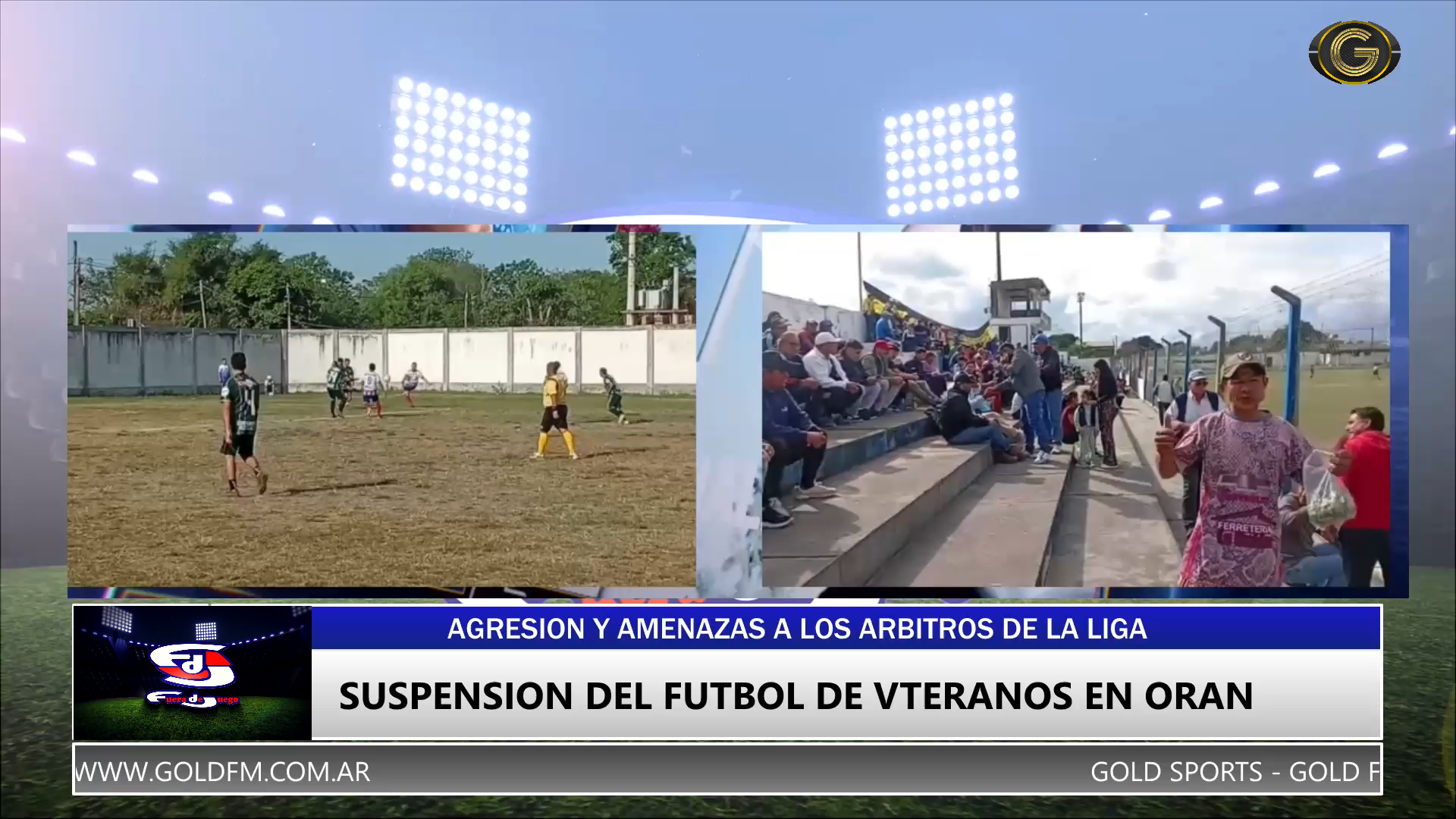 Suspension y agresion en el futbol de veteranos de la ciudad de Oran