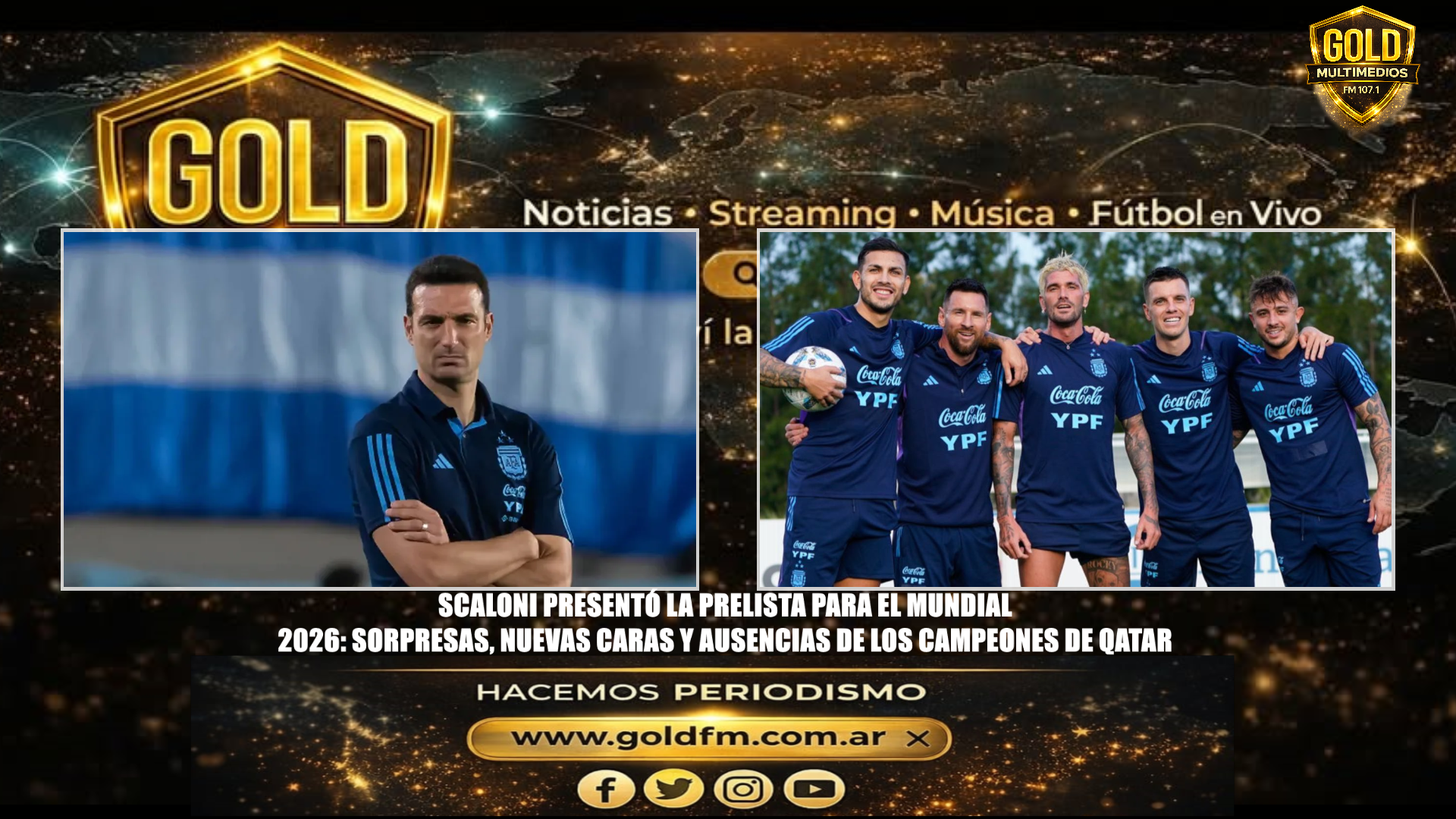 SCALONI PRESENTÓ LA PRELISTA PARA EL MUNDIAL 2026: SORPRESAS, NUEVAS CARAS Y AUSENCIAS DE LOS CAMPEONES DE QATAR