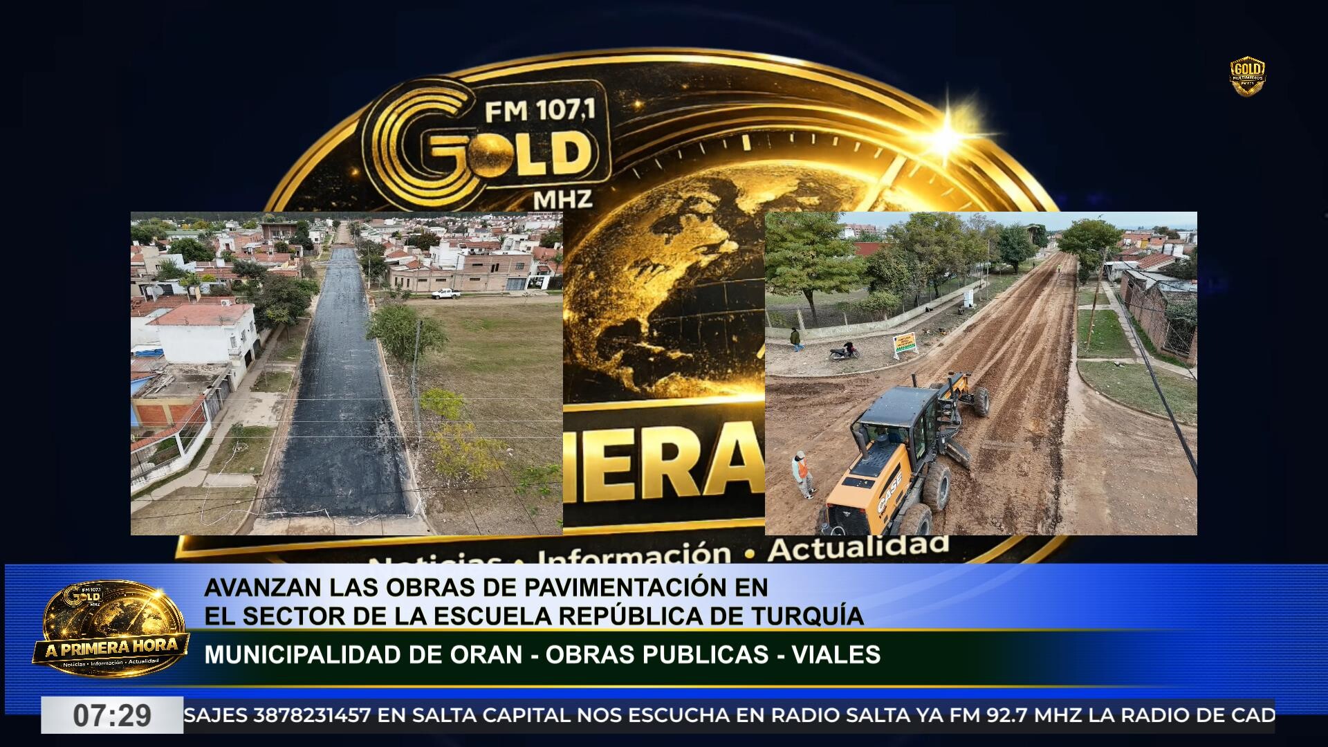 Avanzan las obras de pavimentación en el sector de la Escuela República de Turquía