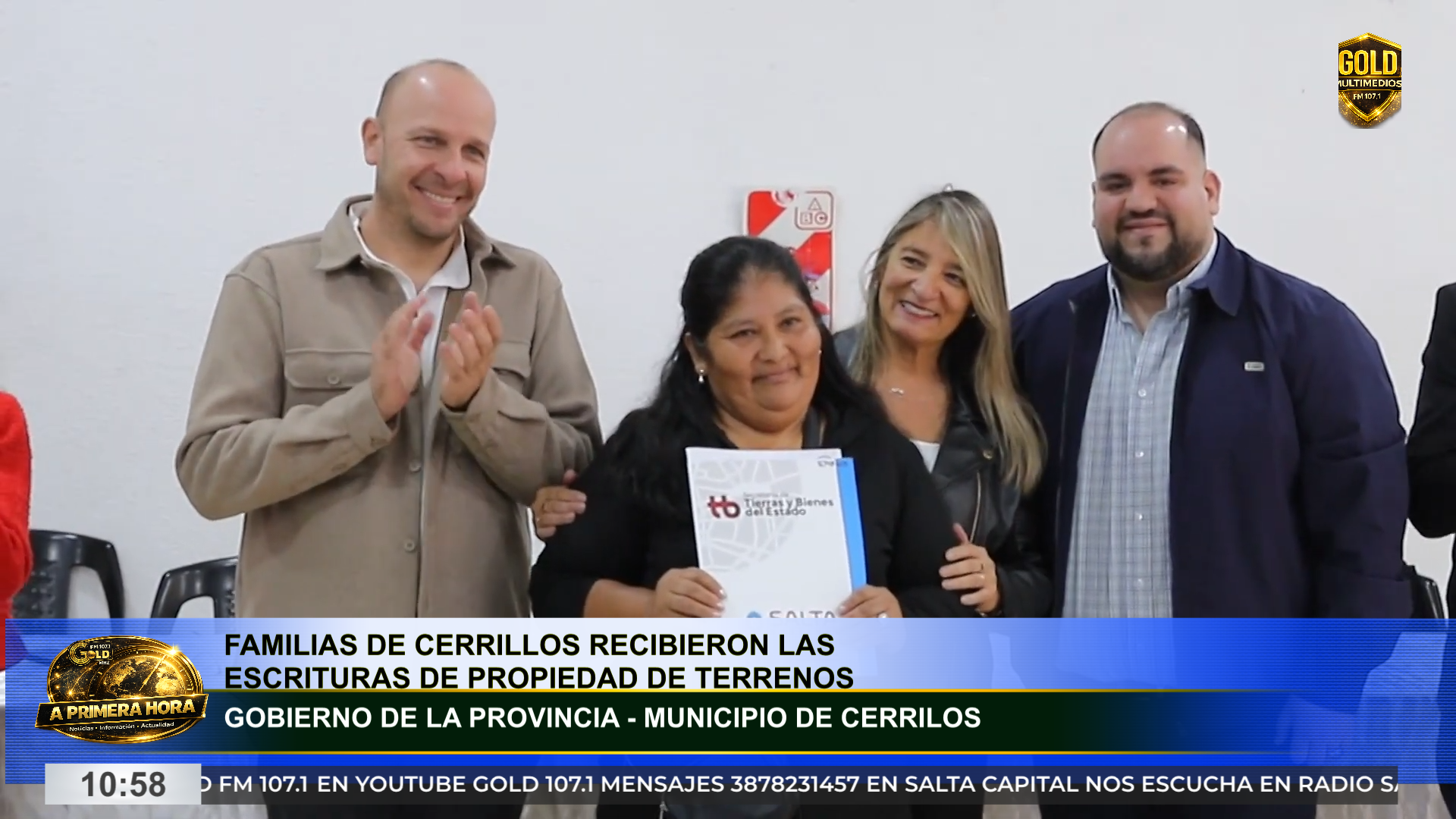 FAMILIAS DE CERRILLOS RECIBIERON LAS ESCRITURAS DE PROPIEDAD DE SUS TERRENOS