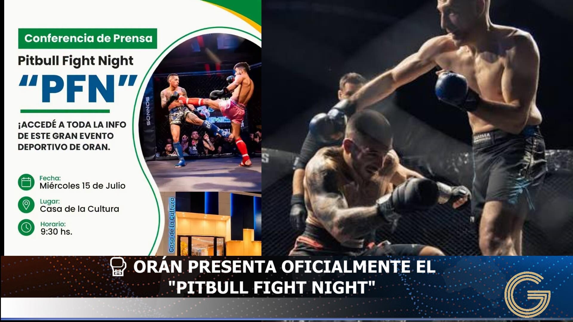 Orán presentará oficialmente el evento «Pitbull Fight Night»