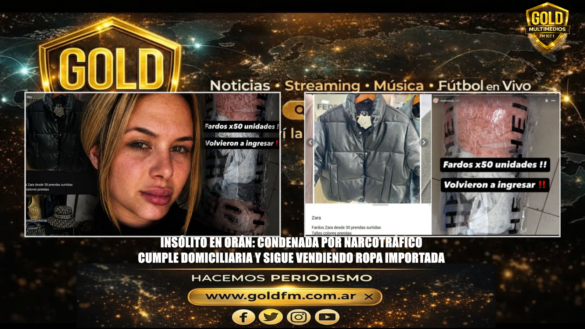 INSÓLITO EN ORÁN: CONDENADA POR NARCOTRÁFICO CUMPLE DOMICILIARIA Y SIGUE VENDIENDO ROPA IMPORTADA