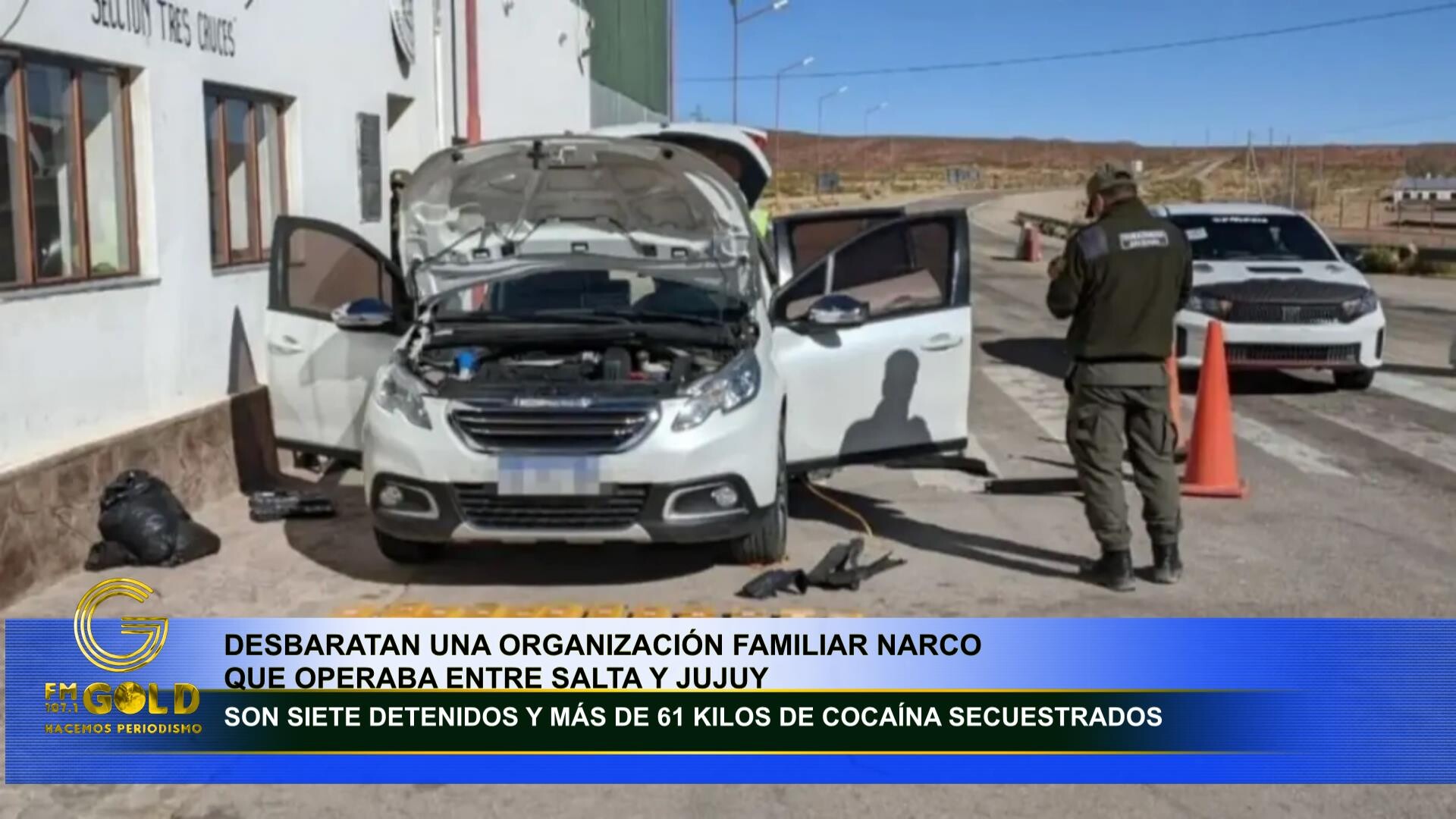 Familia narco detenida con mas 61 kilos de cocaina