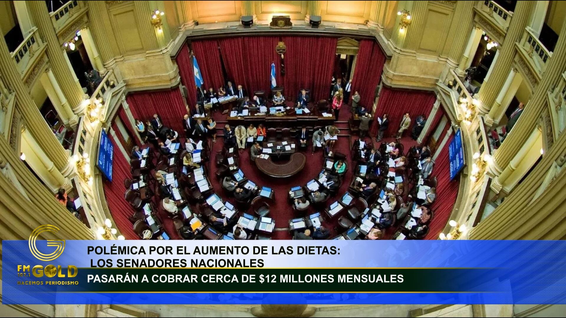 Los senadores nacionales cobraran alrededor de 12 millones por mes