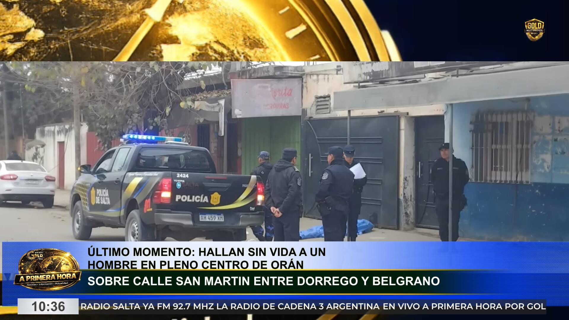 Investigan la muerte de un hombre en el centro de Orán