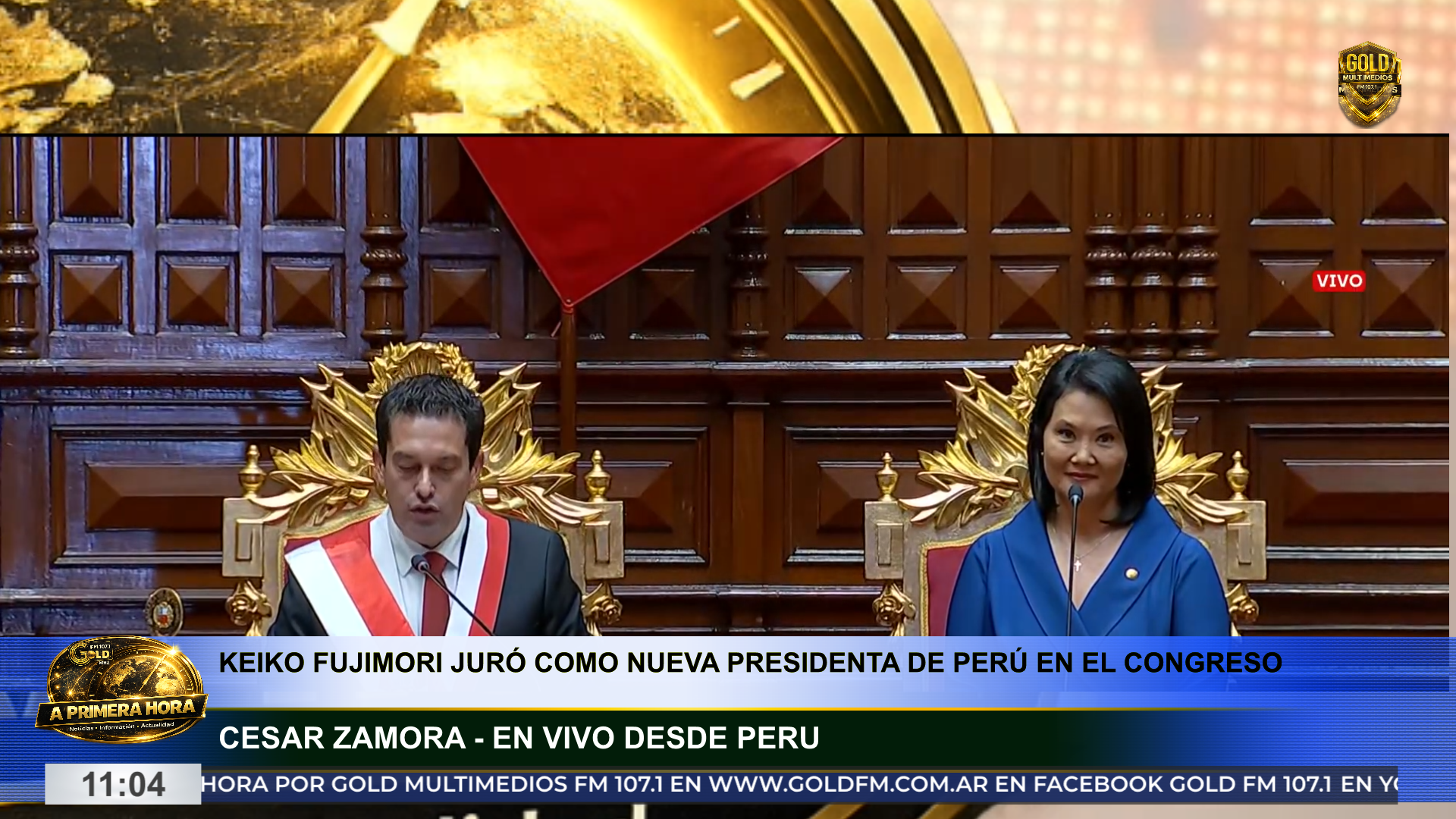 Gold Multimedios Internacional | César Zamora analizó el presente político del Perú y el protagonismo del fujimorismo