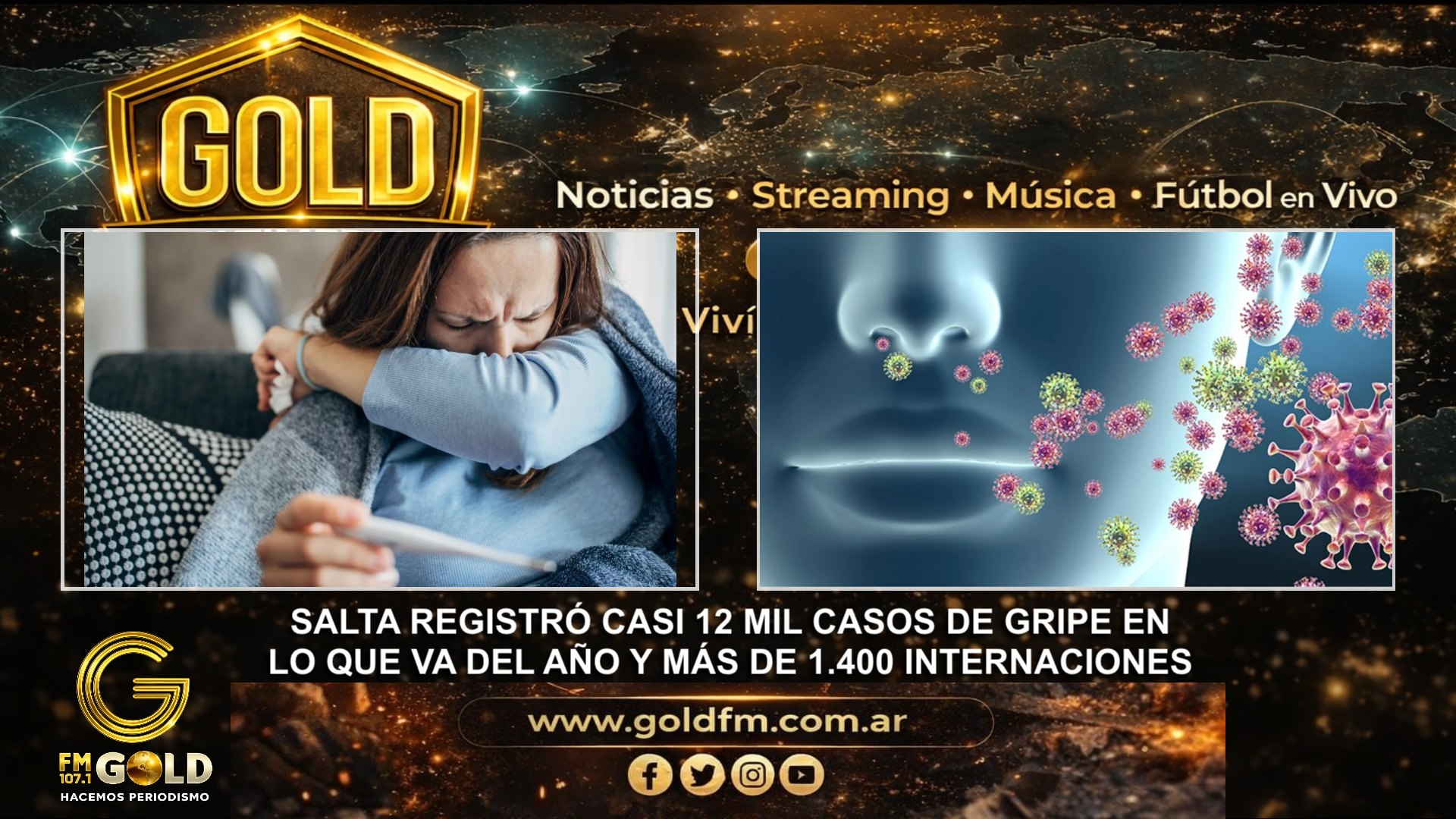 SALTA REGISTRÓ CASI 12 MIL CASOS DE GRIPE EN LO QUE VA DEL AÑO Y MÁS DE 1.400 INTERNACIONES