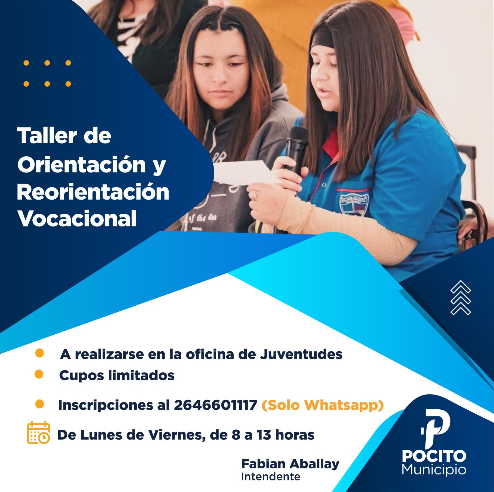 Comenzaron las inscripciones para el taller de Orientación y Reorientación Vocacional en Pocito.