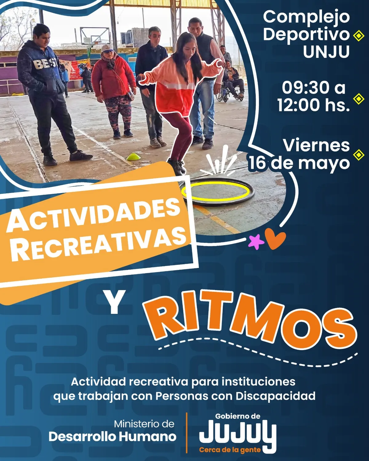 Jornada recreativa y ritmos para personas con discapacidad