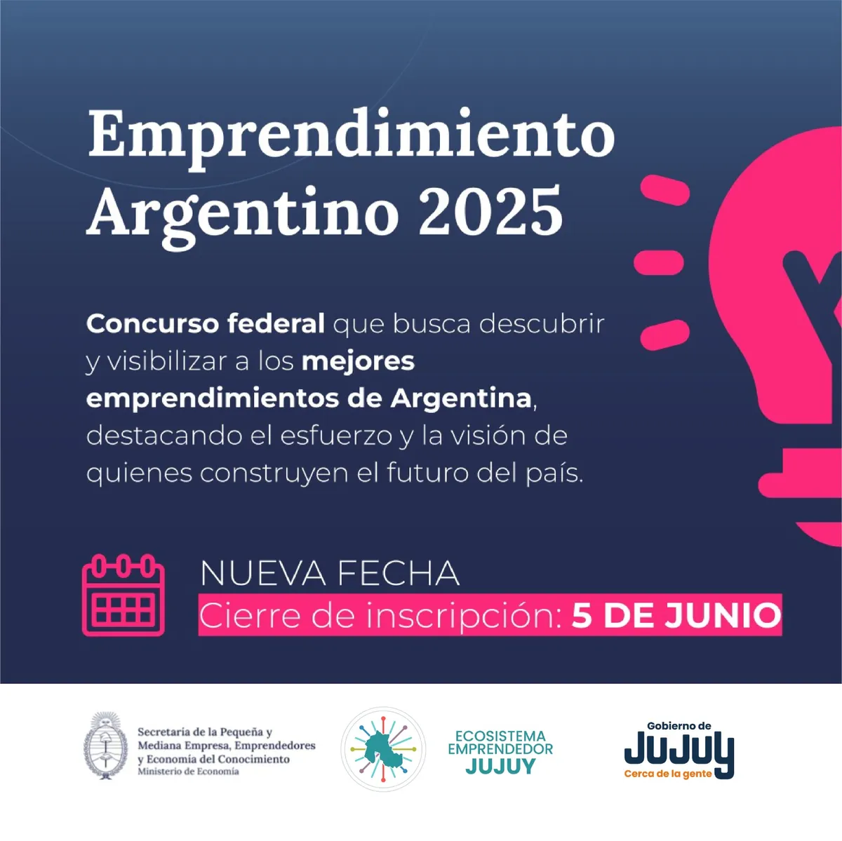 Se extiende la inscripción al concurso Emprendimiento Argentino