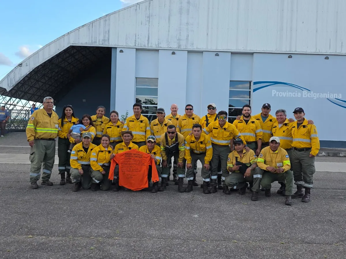Valorable trabajo de brigadistas jujeños en Chubut