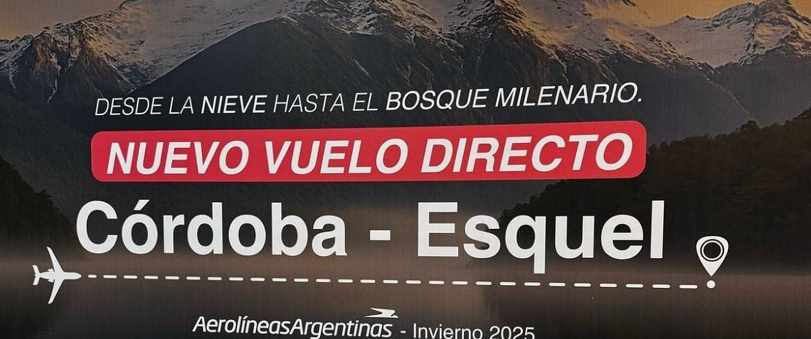 La ciudad de Esquel se exhibe en el Aeropuerto de Córdoba y avanza en la ampliación de vuelos