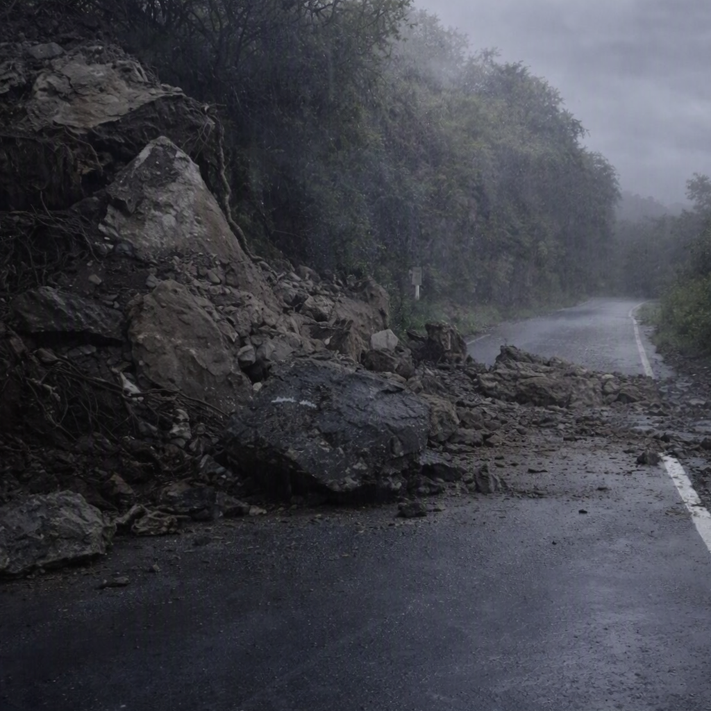 SAN RAFAEL | Alerta de tránsito hacia Valle Grande: derrumbe de piedras sobre la calzada genera peligro para los conductores